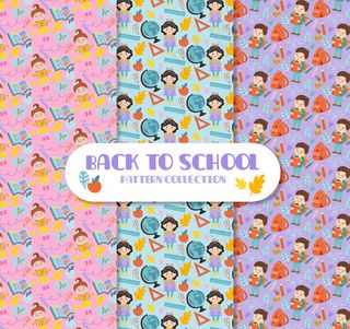 返校儿童无缝背景