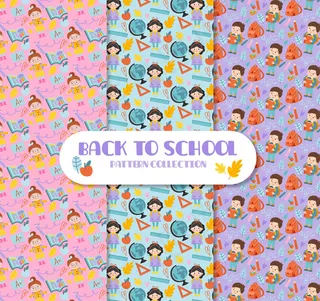 返校儿童无缝背景