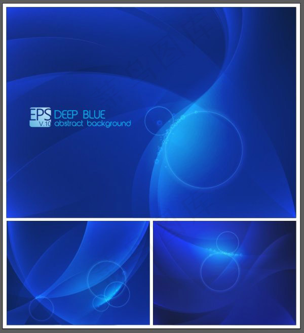 蓝色线条圆圈eps,ai矢量模版下载