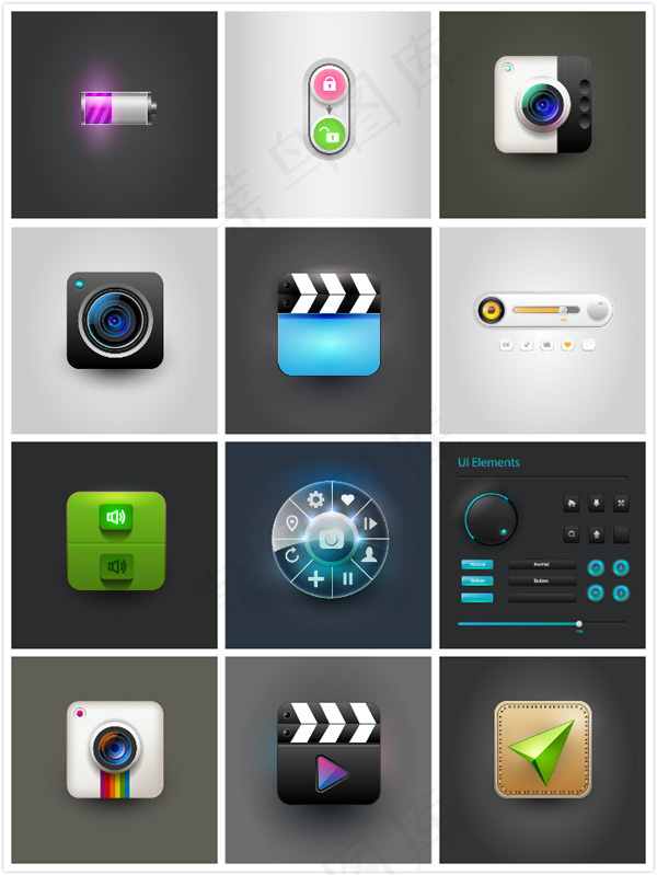 网路图标按钮,免抠元素