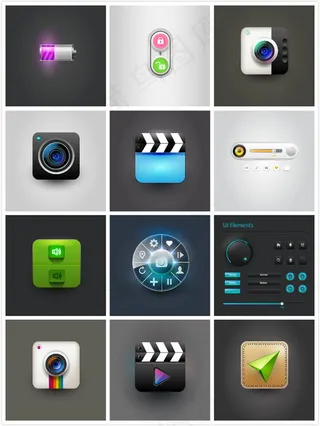 网路图标按钮,免抠元素