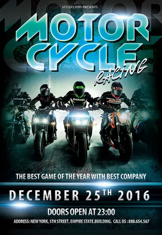 摩托车酒吧海报