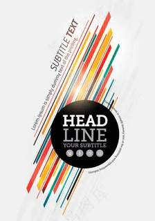 彩色斜纹商务封面