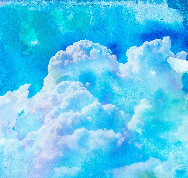 彩绘天空云朵风景