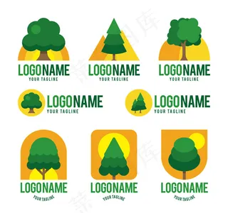 绿色树木标志