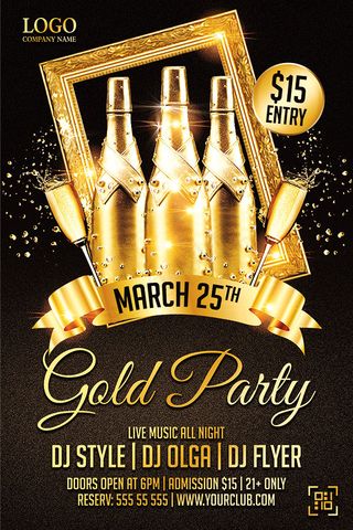 金色派对海报