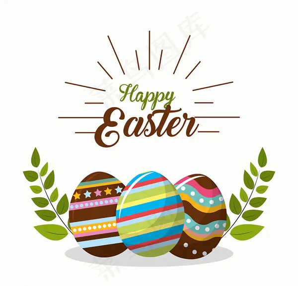 卡通复活节彩蛋eps,ai矢量模版下载