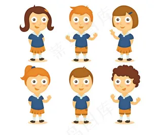 大眼睛儿童矢量