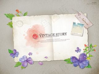 花朵与纸张照片