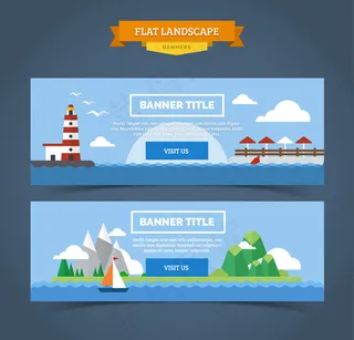 海边风景banner