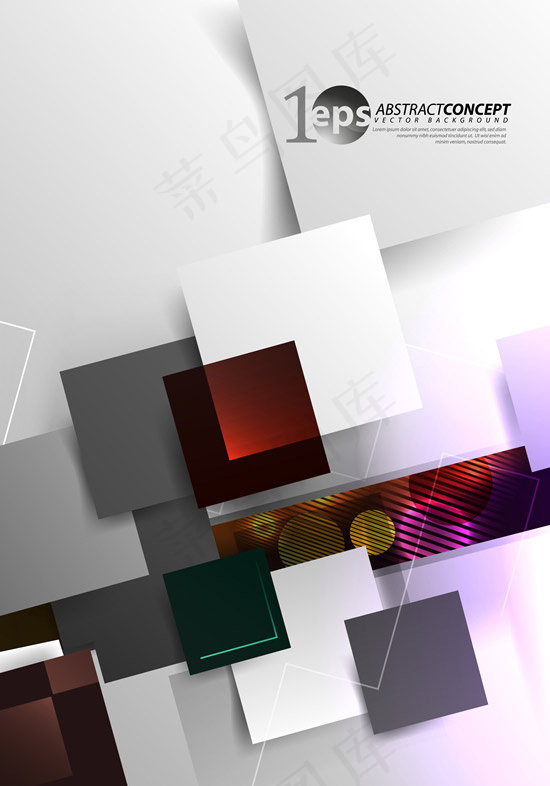 三维视觉方形背景