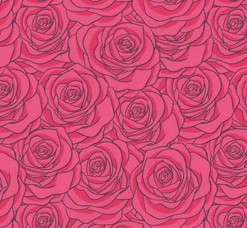 玫瑰花朵无缝背景