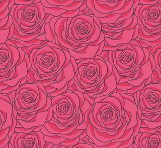 玫瑰花朵无缝背景