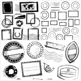 邮戳图标矢量,免抠元素 邮戳图标矢量,免抠元素