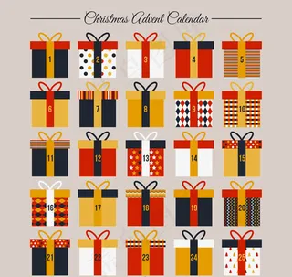 礼盒圣诞月月历