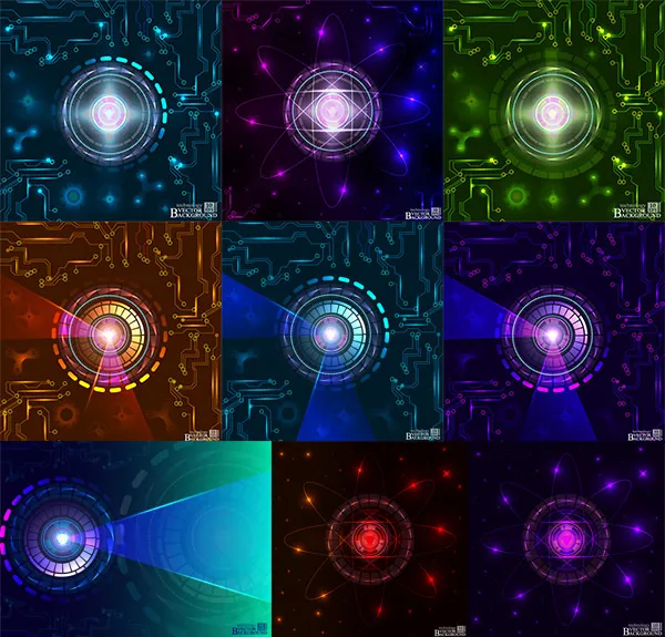 时尚科技圈背景eps,ai矢量模版下载