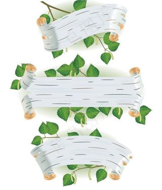 树叶banner矢量