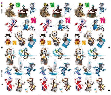 奥运会吉祥物贴纸