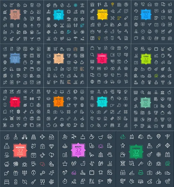 时尚线条图标,免抠元素eps,ai矢量模版下载