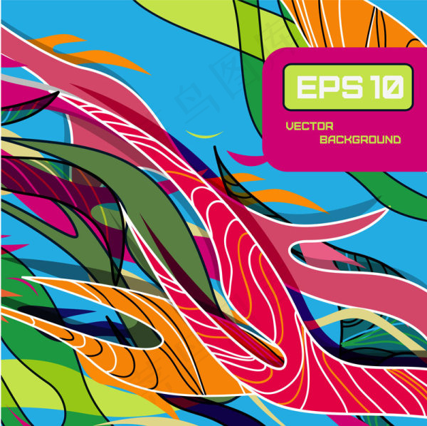 彩色线条纹样01