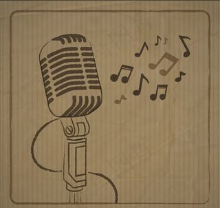 麦克风和音符矢量