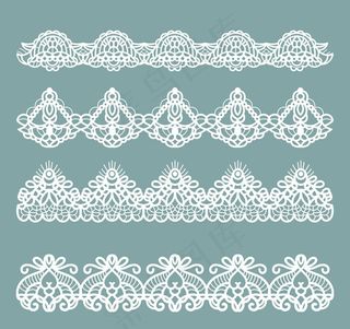 白色蕾丝花边矢量