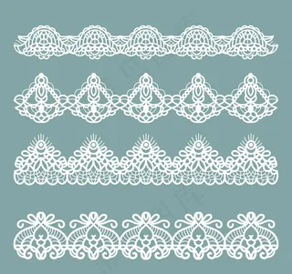 白色蕾丝花边矢量
