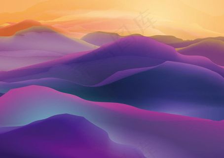 连绵的山峦矢量