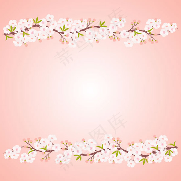 白色桃花枝背景