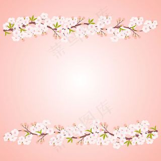 白色桃花枝背景