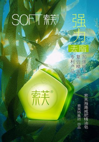 减肥精油皂海报