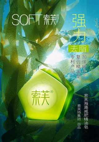 减肥精油皂海报