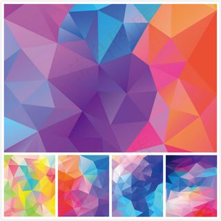 绚丽几何菱形背景