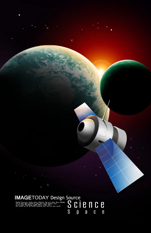 宇宙太空探索1psd模版下载