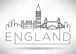伦敦线型剪影