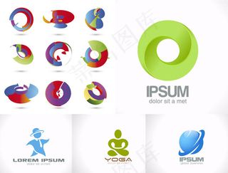 炫丽色彩标志创意