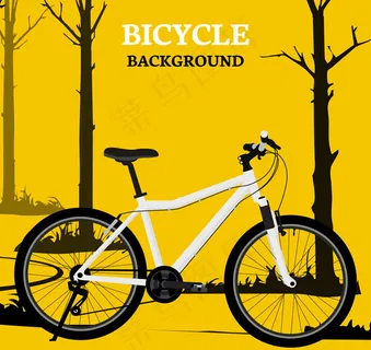 树林里的山地车