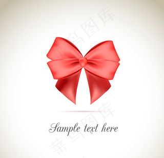 红色蝴蝶结矢量