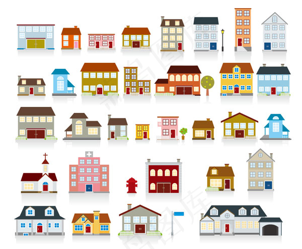 各种小房子矢量