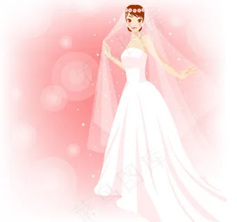 穿婚纱的新娘