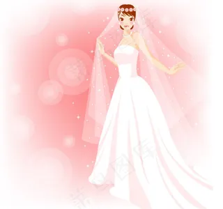 穿婚纱的新娘