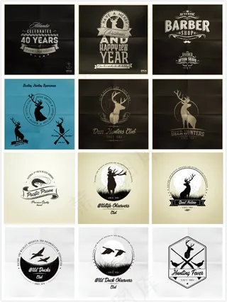 卡通户外动物图标,免抠元素