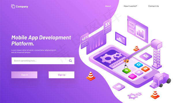 智能手机登陆页eps,ai矢量模版下载