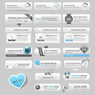 实用标签按钮,免抠元素