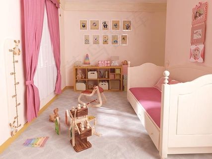 温馨儿童房模型
