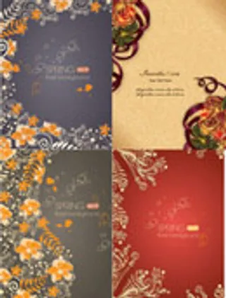 手绘春天花卉背景