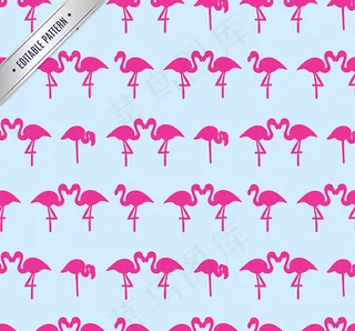 火烈鸟无缝背景