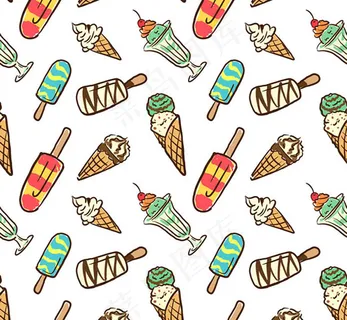冰激凌无缝背景