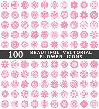粉色花朵矢量