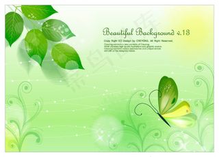 树叶蝴蝶与梦幻背